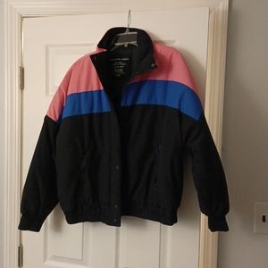 American Eagle Pink/Blue Bomber Jacket